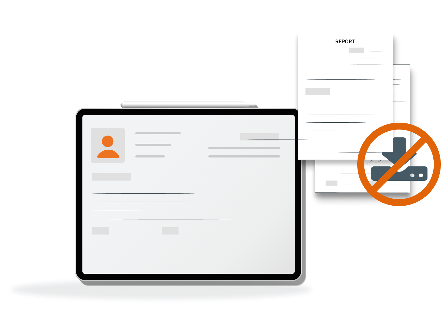 Limit user access to view-only for sensitive data, disabling download and print to protect data