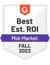 G2 best est roi mid market fall 2022