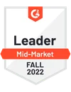 G2 Leader Mid Market Fall 2022