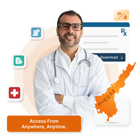 Cloud-based HMS for clinics & hospitals in Andhra Pradesh - NABH compliant, supports Telugu & English.