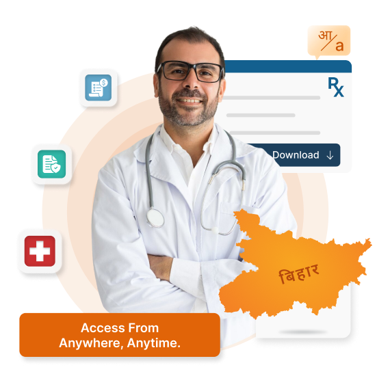 Cloud-based HMS for clinics & hospitals in Bihar - NABH compliant, supports Hindi, English & Urdu.