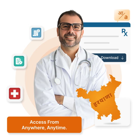 Cloud-based HMS for clinics & hospitals in Haryana - NABH compliant, supports Hindi, English & Urdu.