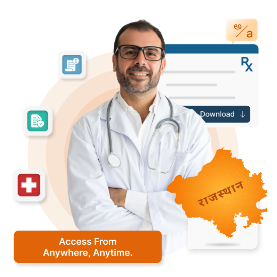 Cloud-based HMS for clinics & hospitals in Rajasthan - NABH compliant, supports Rajasthani, English & Hindi.
