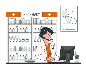 Pharmacy Management module integrates with OP & IP workflows for medicine inventory control.