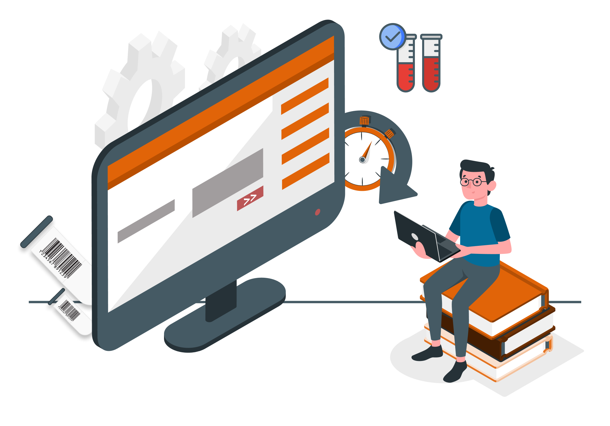 LIMS organizes long-term sample storage with barcode tracking and digital shelf mapping.